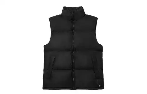 Vans Down Vests Unisex Black Stand Collar Moderate Other