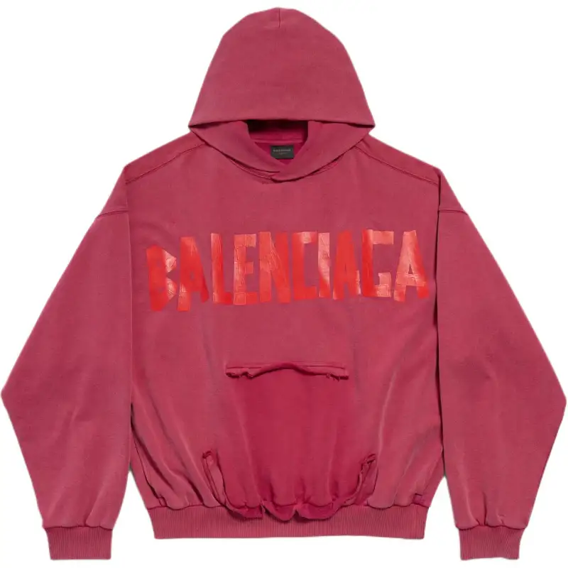 Balenciaga Tape Type Ripped Pocket Hoodie