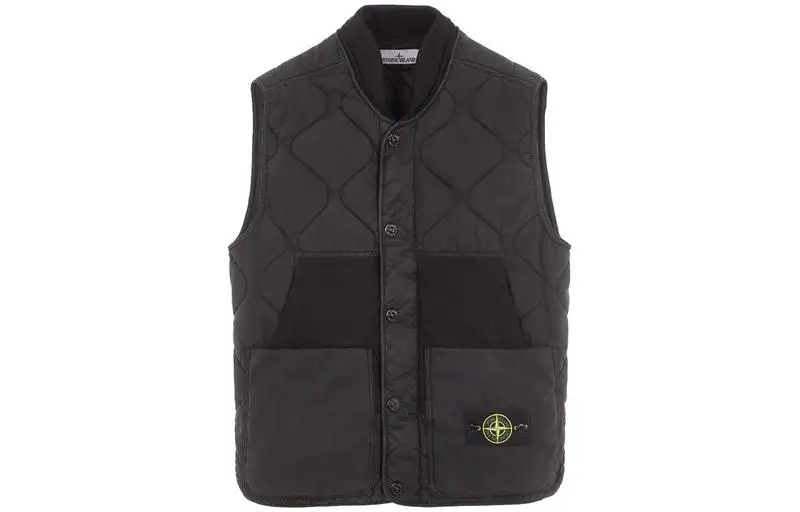 STONE ISLAND Compass patch Quilted Gilet