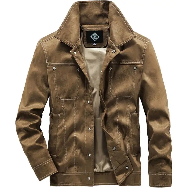JEEP SPIRIT Retro long-sleeve, denim jacket for men and women