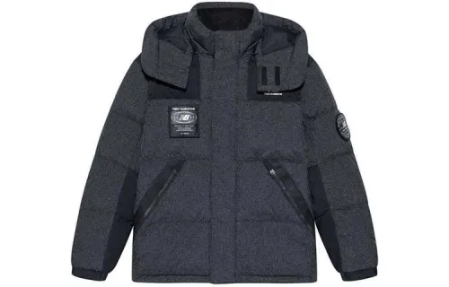New Balance Down Jackets Men's Gray Hooded Moderate Other