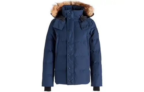 Canada Goose Wyndham Down Jacket Parka Coat, Winter Men's Blue