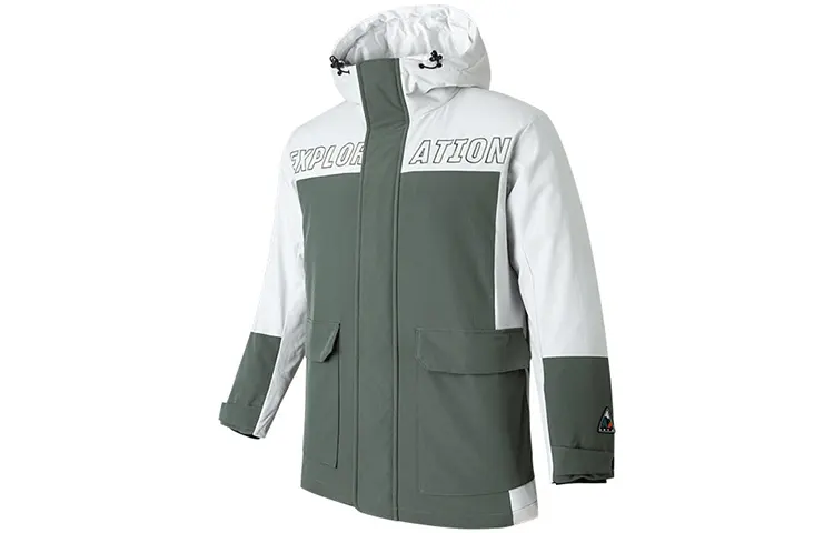 ANTA Outdoor Collection Down Jackets Men's Green Hooded Moderate Other