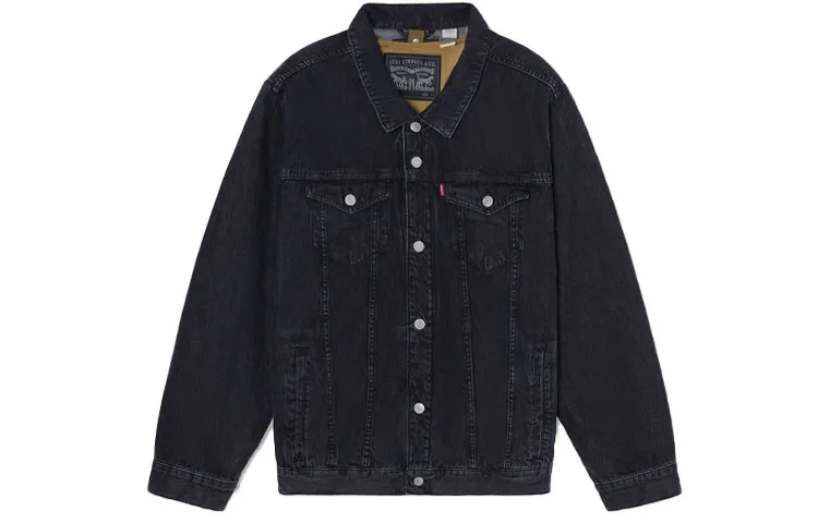 Levi's Down Jackets Men's Black Lapel Moderate Straight Fit
