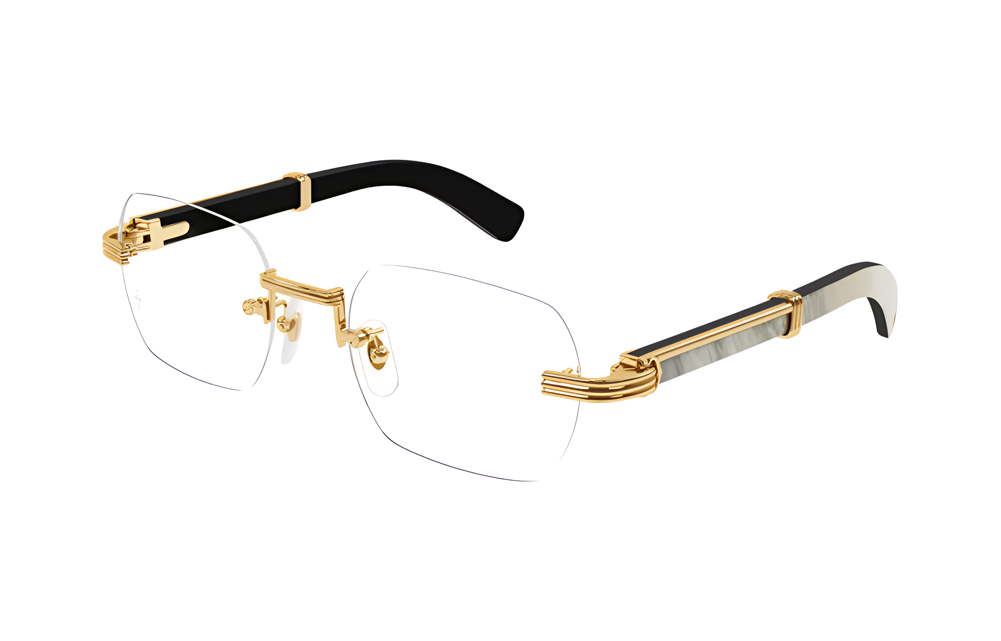 Мужская оправа для очков Cartier (золотая)
