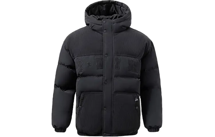 Li Ning Sports Fashion Collection Down Jackets Men's Black Hooded Moderate Other