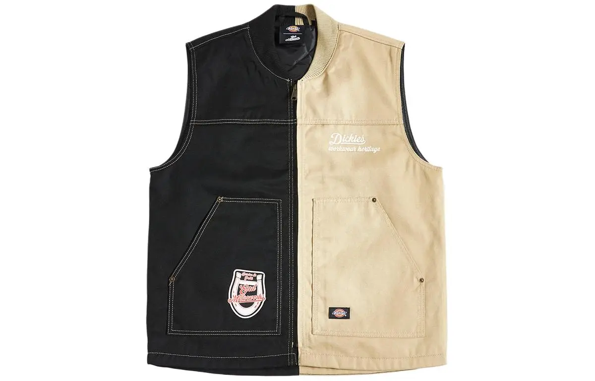 Dickies END Vests Men's Black Baseball Collar Moderate Other
