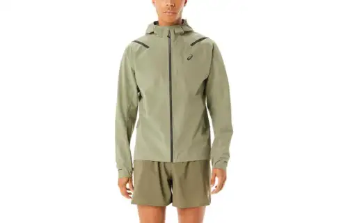 ASICS Jackets Men's Green Hooded Moderate Other