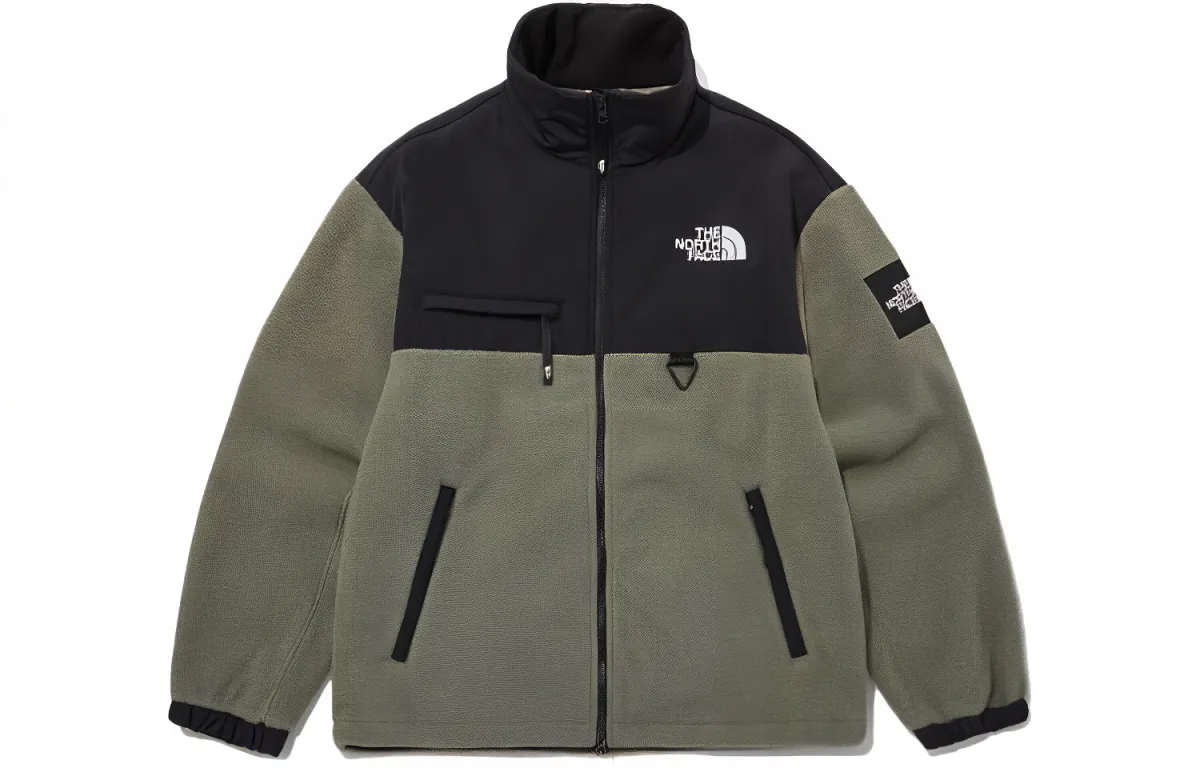 THE NORTH FACE Jackets Unisex Green Stand Collar Moderate Straight Fit