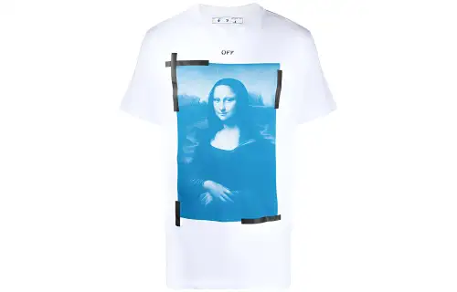 OFF WHITE T Shirts Men's White Crew Neck Moderate