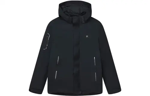 FILA Down Jackets Men's Black Hooded Moderate Other