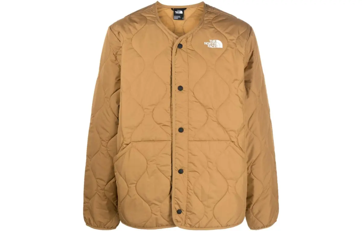 THE NORTH FACE Jackets Men's Gold Brown Crew Neck Moderate Straight Fit