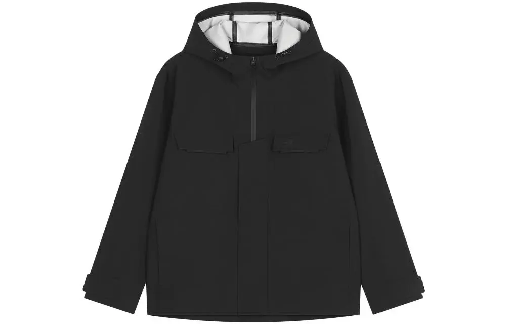 New Balance Jackets Men's Black Hooded Moderate Other