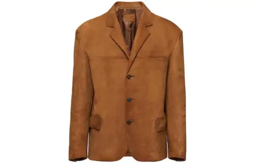 PRADA Single-breasted Suede Blazer