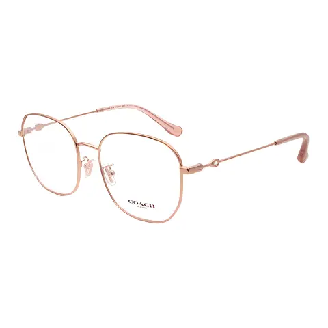 COACH Square Eyeglass Frames Unisex Rose Gold