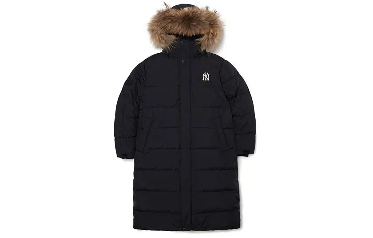 MLB New York Yankees Down Jackets Unisex Black Hooded Moderate Other