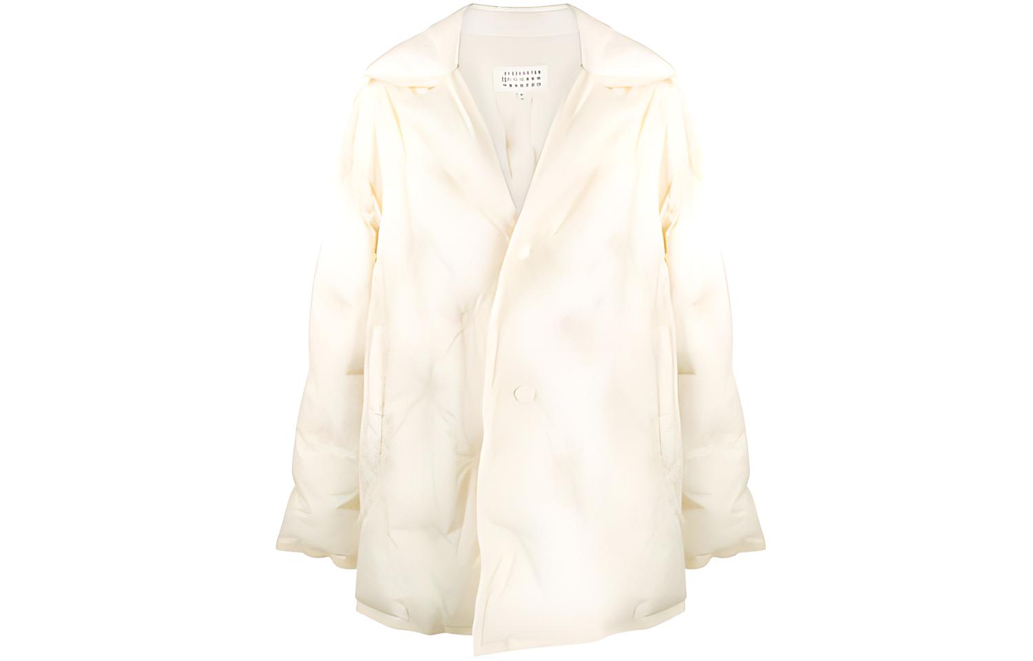 Maison Margiela Mason Margiela Padded Breasted Solid Lapel Loose Cotton Jacket Men's Cream