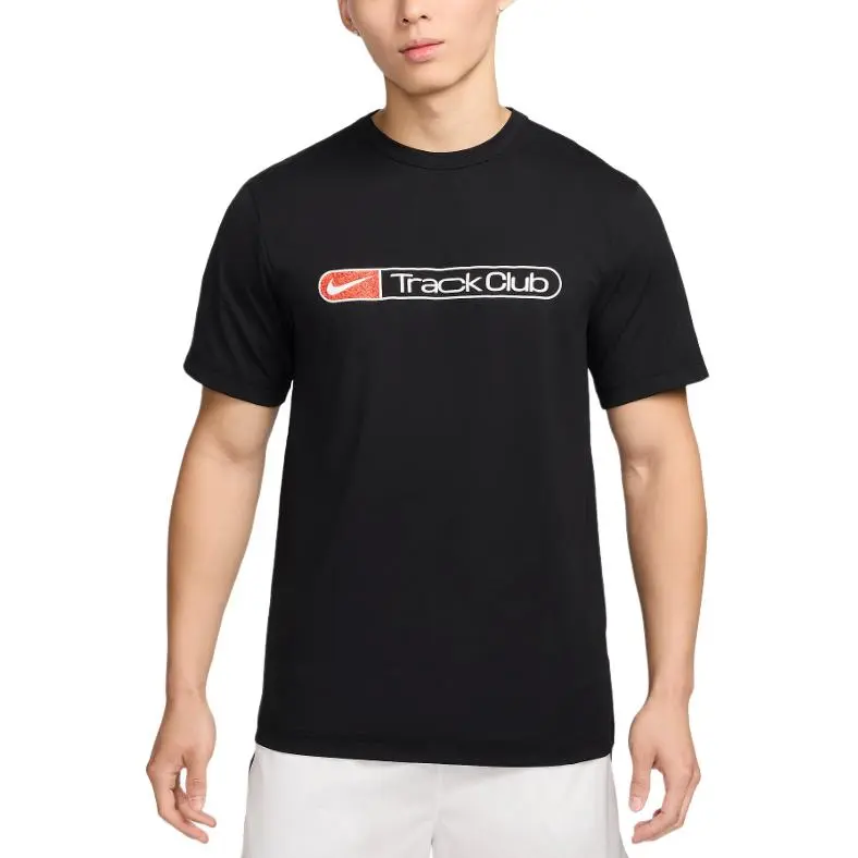Nike T-Shirts Men's Black Crew Neck Moderate