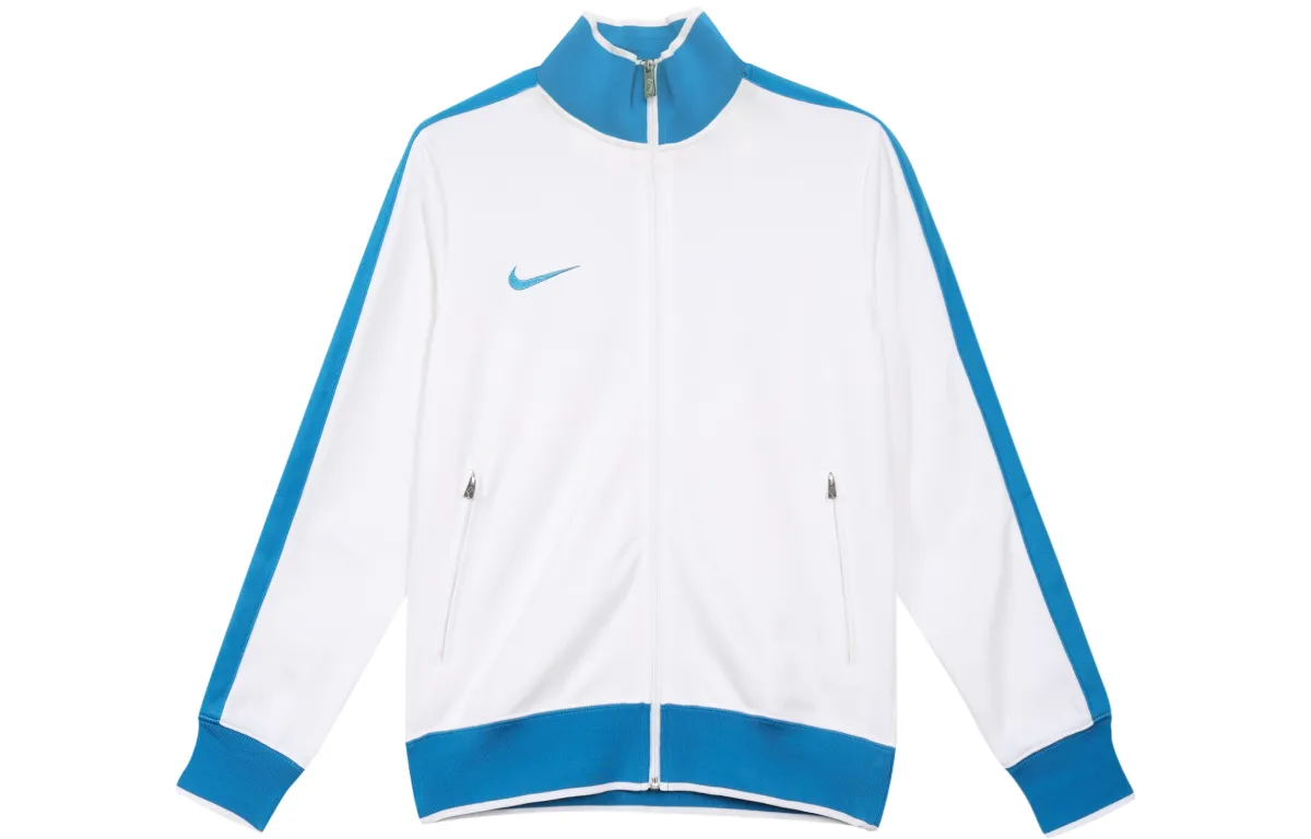 Nike Jackets Unisex White Stand Collar Moderate Straight Fit