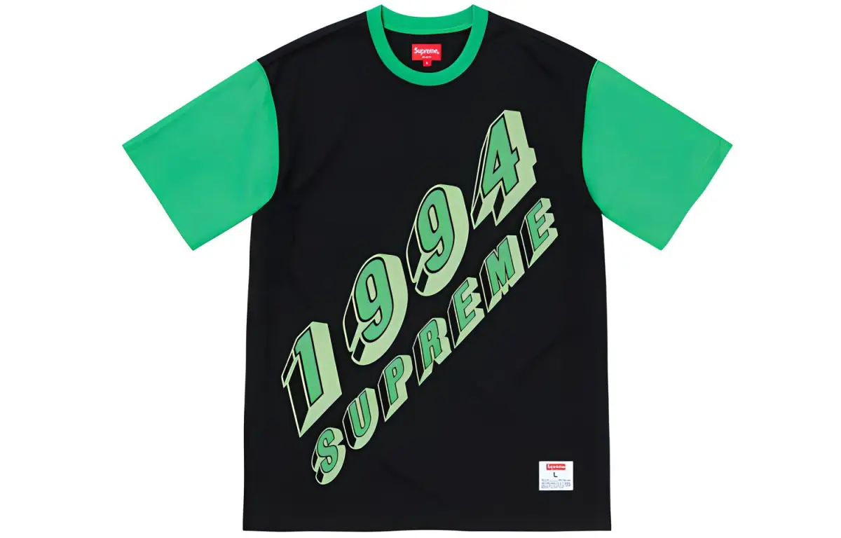 Supreme Bevel Text Ringer Tee