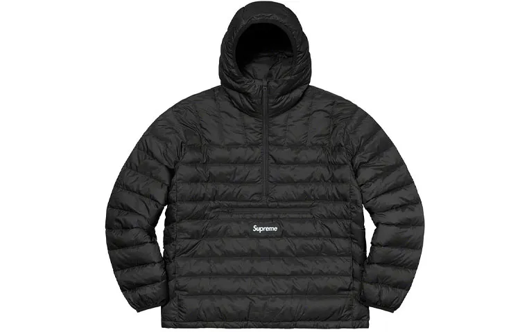 Supreme FW21 Week 13 Micro Down Half Zip Hooded Pullover Down Jacket Unisex