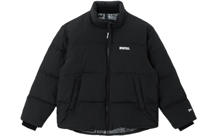 New Era Down Jackets Unisex Black Stand Collar Moderate Other