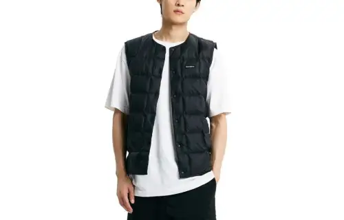 New Balance Vests Men's Black Crew Neck Thickened Other