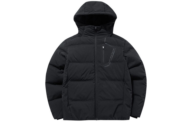 Anta Comprehensive Training Series Sports Lifestyle Series Blazing Technology Short Warm Hooded Down Jacket Winter Men's Black