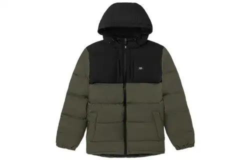 Vans Multicolor Fleece Lined Puffer Jacket Men's Army Green