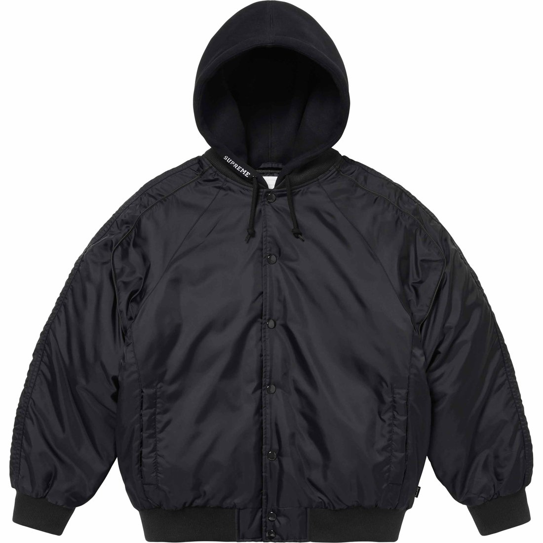 Supreme SS24 WEEK14 HOODED STADIUM JACKET embroidered logo applique hooded American trendy jacket, same style for men and women
