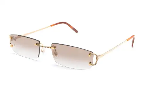 Cartier Rimless Rectangular Frame Glasses