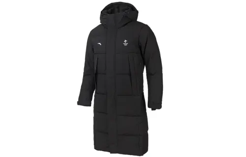 ANTA Down Jackets Men's Black Hooded Moderate