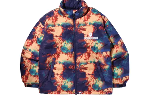 Bape Tie Dye Loose Fit Down Jacket
