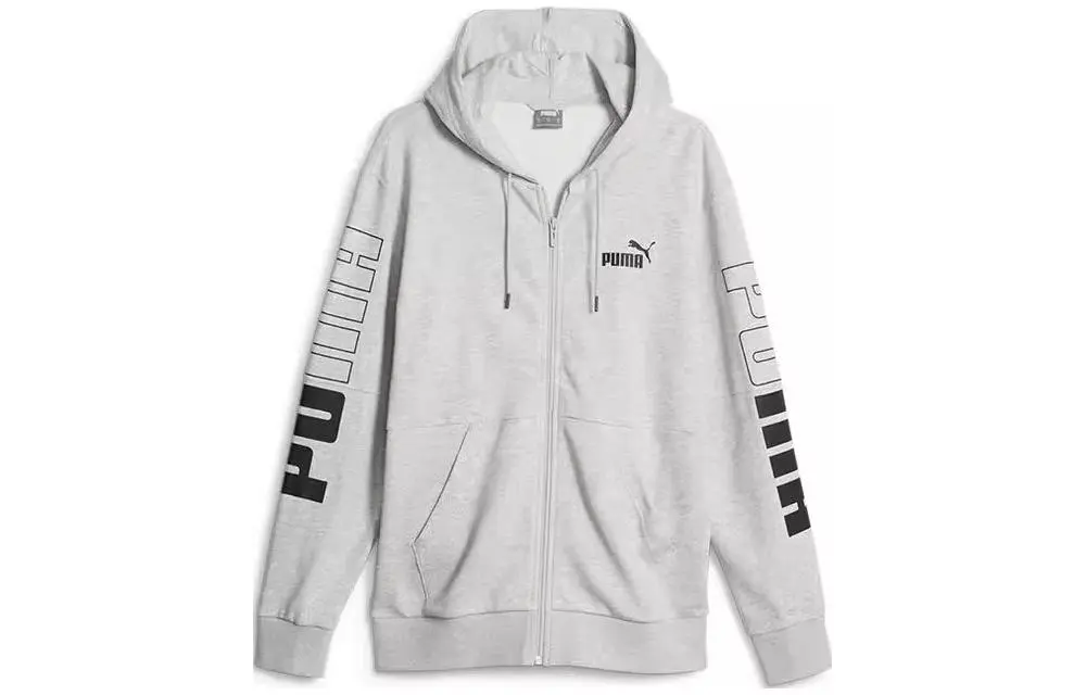 PUMA Jackets Men's Gray Hooded Moderate Other