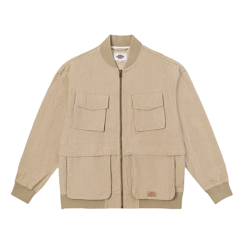 Dickies Jackets Men's Ecru Baseball Collar Moderate Workwear