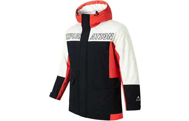 ANTA Outdoor Collection Down Jackets Men's Sail Red Hooded Moderate