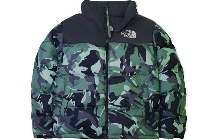 THE NORTH FACE Urban Exploration Down Jacket Winter Men's Green Camouflage
