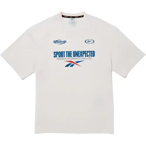 Reebok T Shirts Unisex White Crew Neck