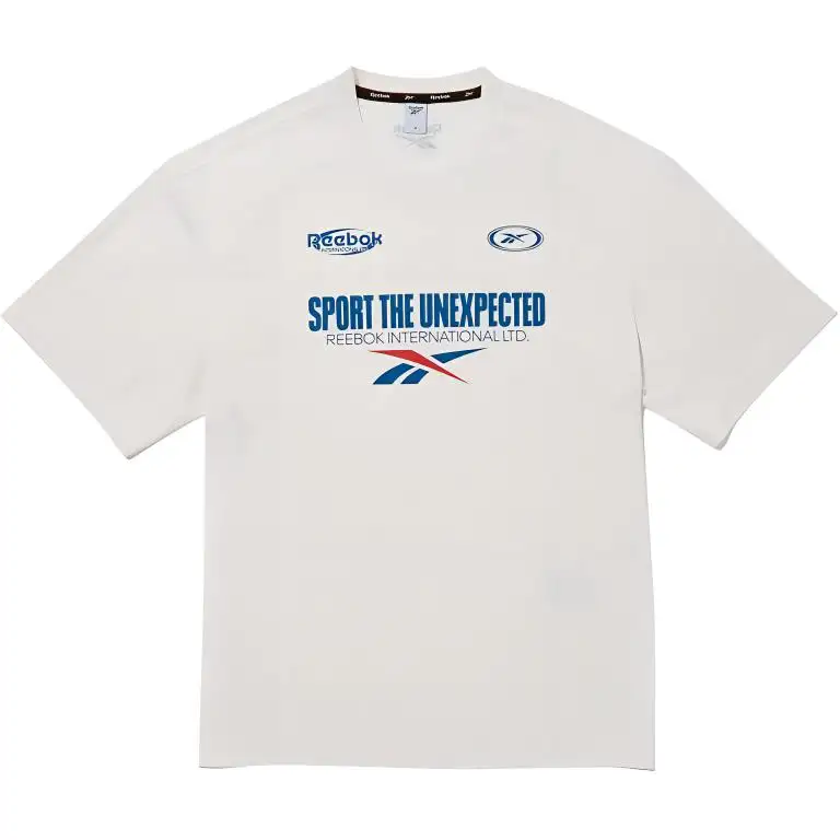 Reebok T Shirts Unisex White Crew Neck