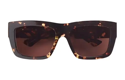 Bottega Veneta Acetate Irregular Shape Sunglasses Unisex Tortoiseshell