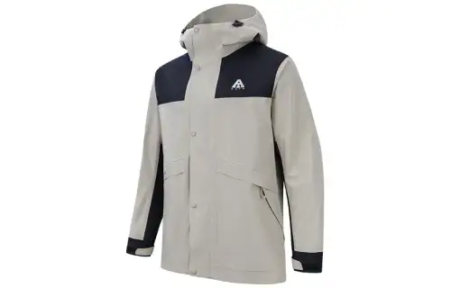 ANTA Jackets Men's Beige Khaki Hooded Moderate Other