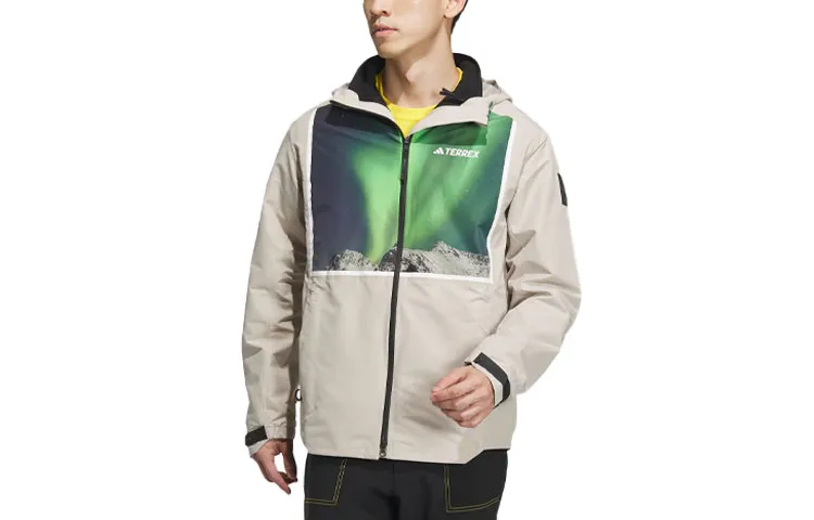 Adidas National Geographic Collab Jackets Men's Lead White Hooded Thickened Other