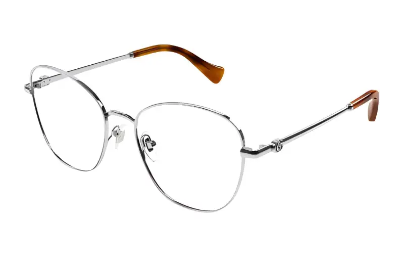 GUCCI Butterfly Eyeglass Frames Women's Silver