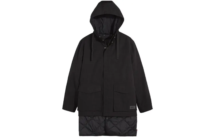 Levi's Puffer Jackets Men's Black Hooded Moderate Other