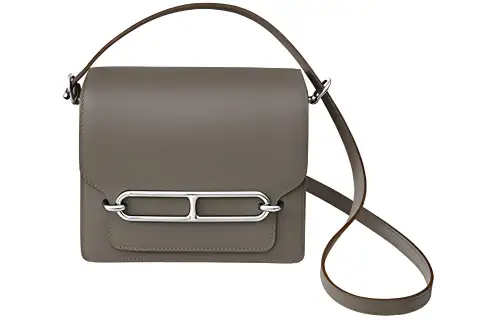 HERMES Roulis Evercolor Leather Nose Bag, Crossbody Bag, Shoulder Bag Mini Women's 8F Gris ÉTain Tin Gray