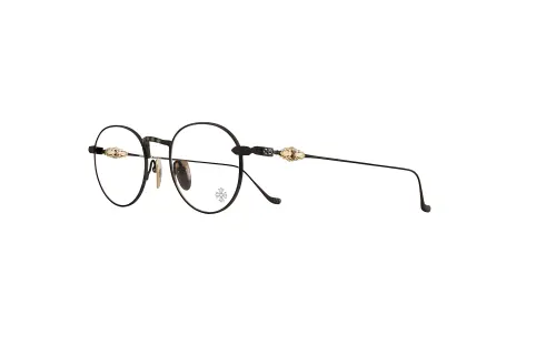 Chrome Hearts Metal Round Eyeglass Frames Unisex Black