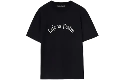 PALM ANGELS Life Is Palm Fitted T Shirt