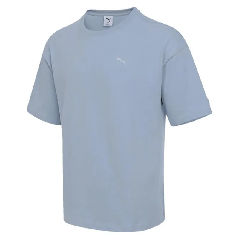 PUMA T-Shirts Unisex Dark Blue Crew Neck Moderate