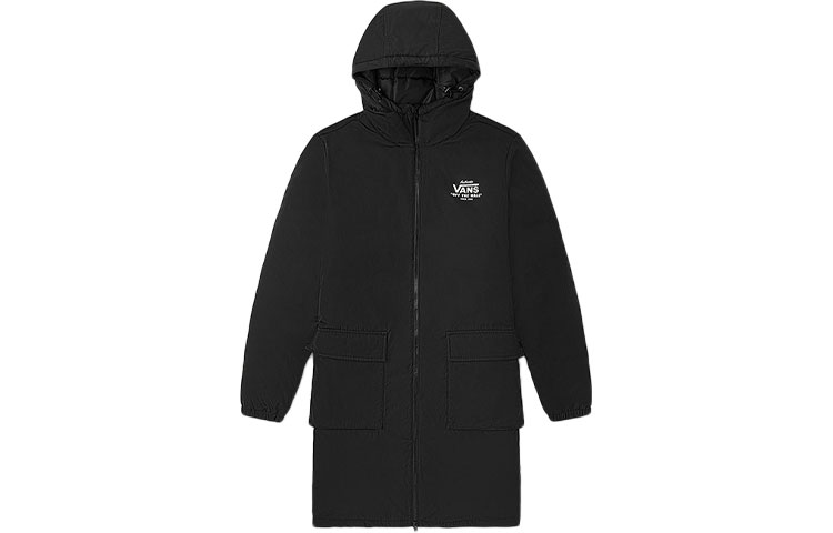 Пуховик Vans Long Hooded Puffer (черный)
