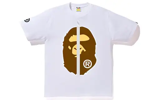 A BATHING APE Head Series T Shirts Unisex Crew Neck Moderate Straight Fit